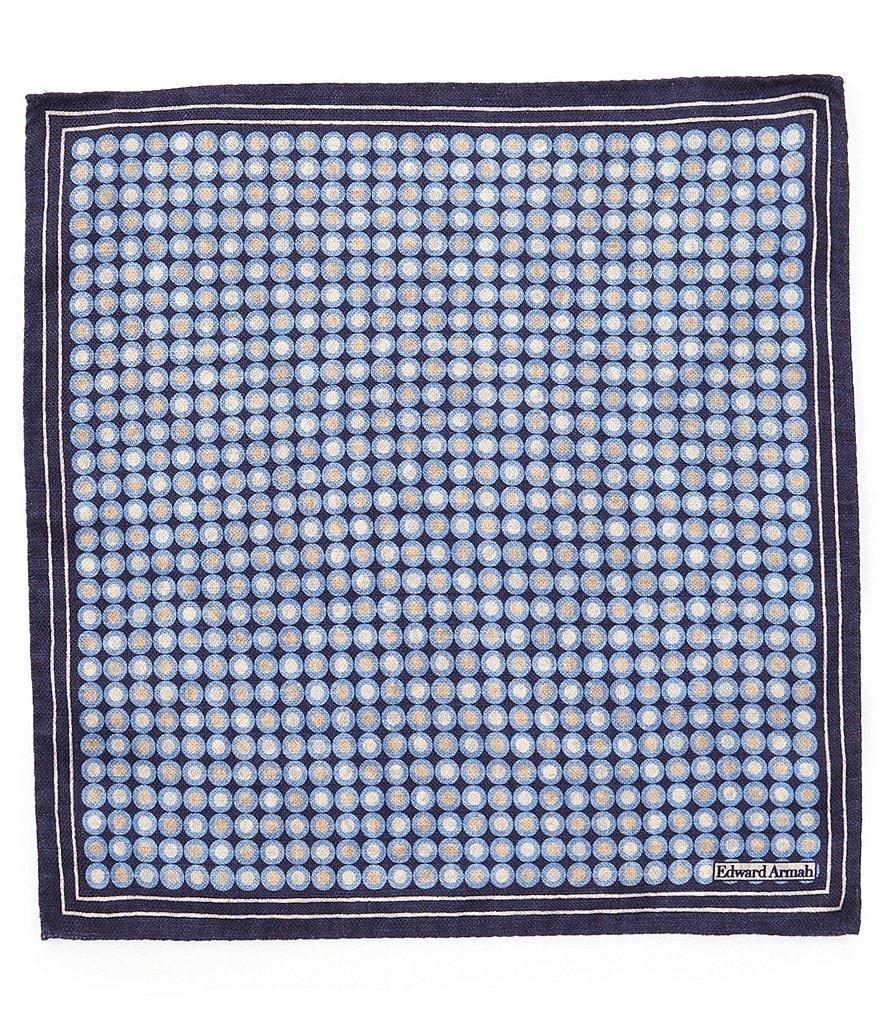 Edward Armah Circle Reversible Silk Pocket Square Product Image