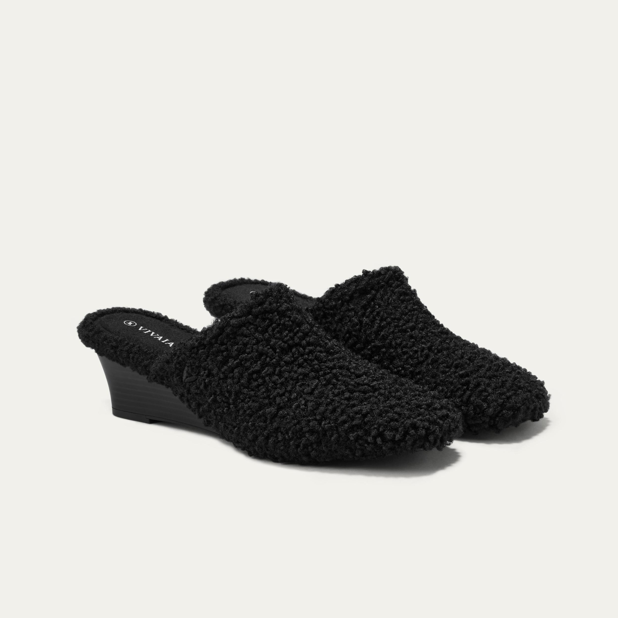 Square-Toe Wedge Mules (Margot Wedge Mules) Product Image