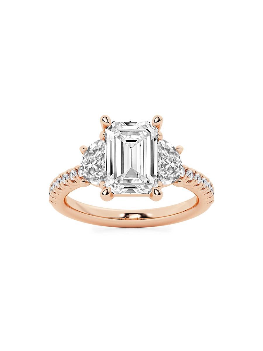Womens 14K Rose Gold & Emerald-Cut Lab-Grown Diamond Ring/2.75-7.00 TCW Product Image