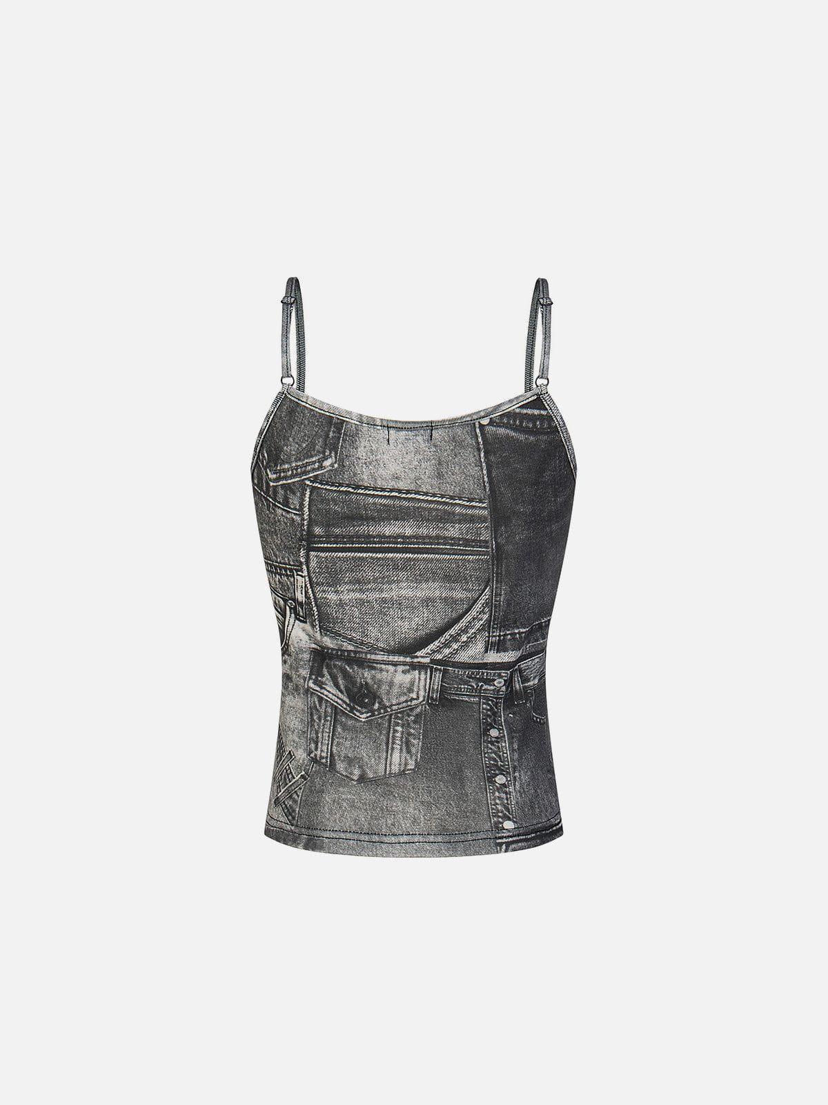 Aelfric Eden Denim Print Cami Top Female Product Image