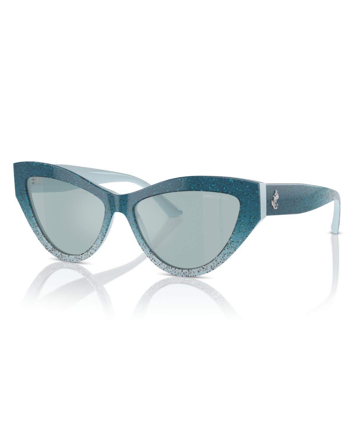 Jimmy Choo JC5004 55mm Glitter Cat Eye Statement Sunglasses Product Image