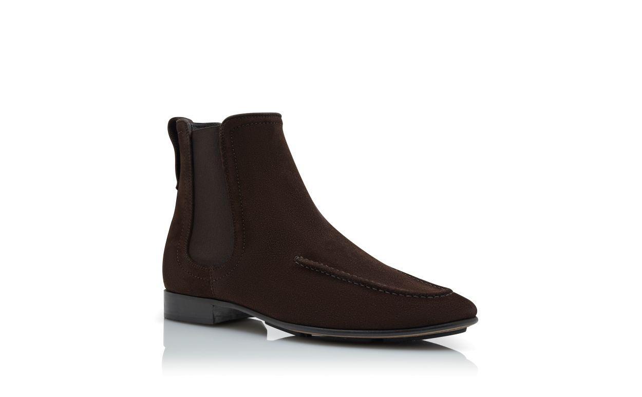BORAGE Dark Brown Suede Ankle Boots Product Image