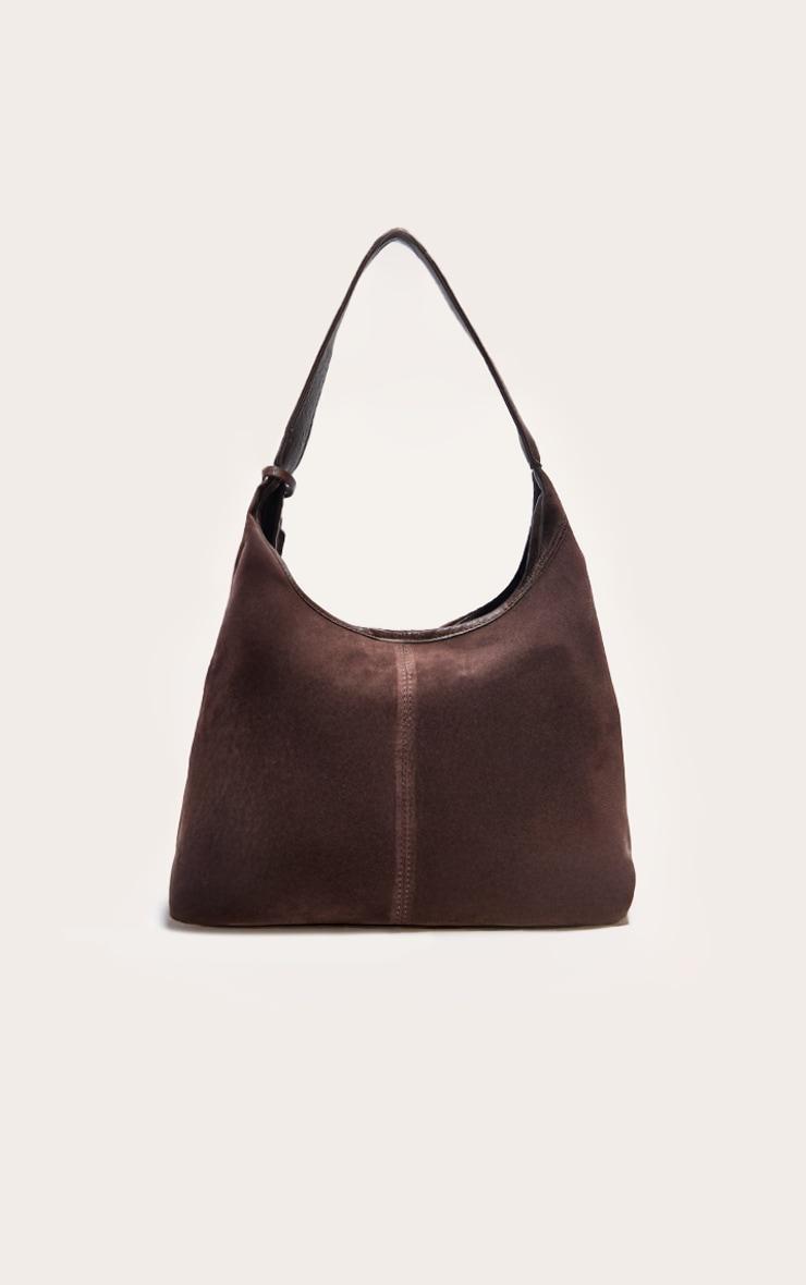 Tan Faux Suede Tote Bag Product Image