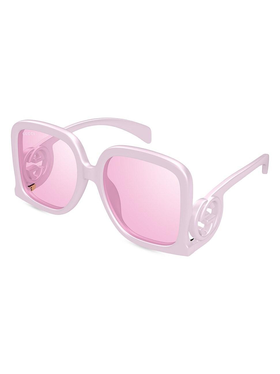 Womens 58MM Rectangular Sunglasses Product Image