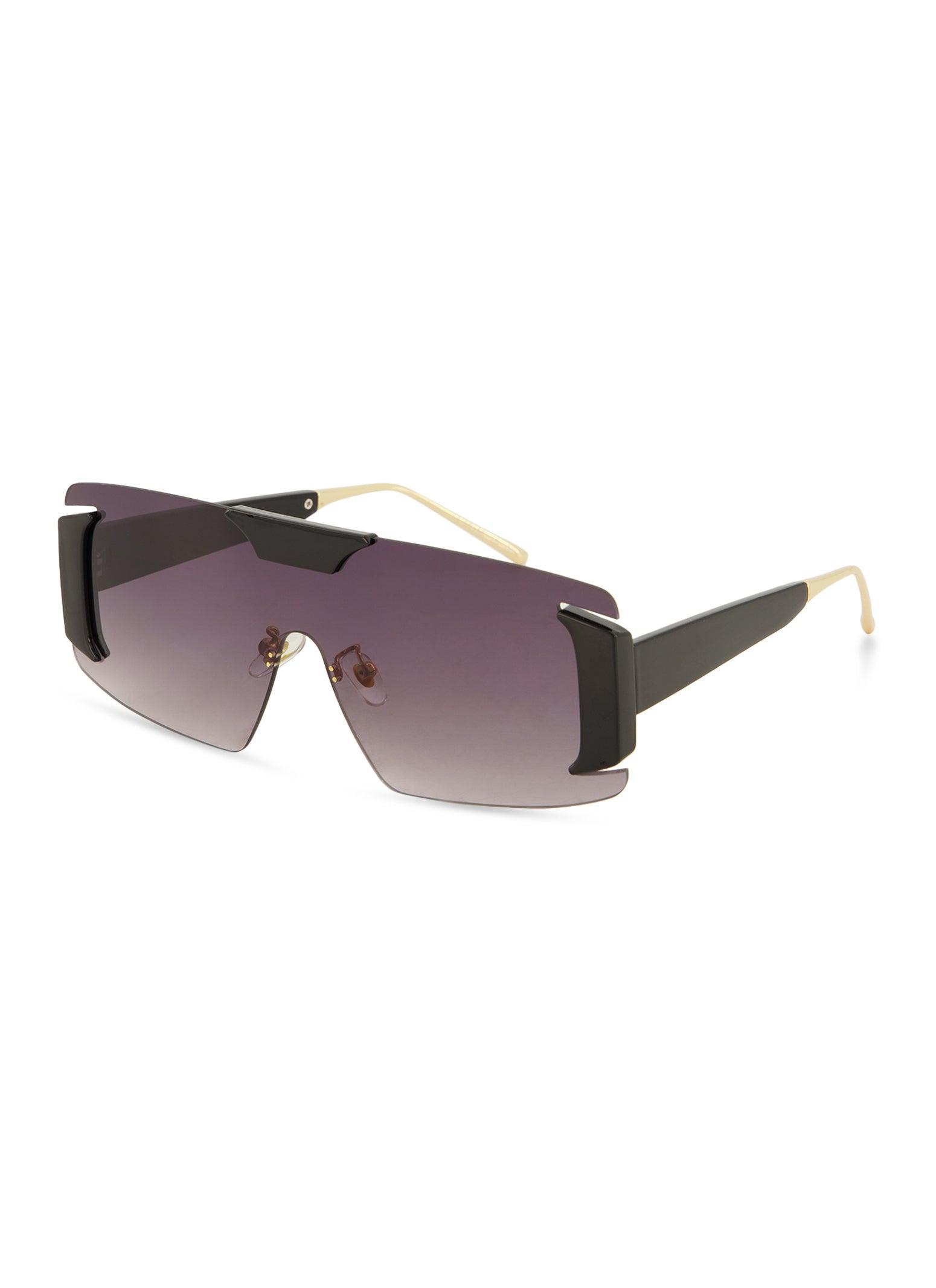 Contrast Retro Shield Sunglasses Female Product Image