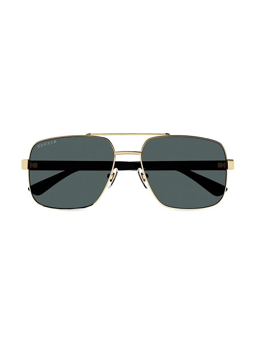 Mens GG0529Sm Double-Bridge Aviator Sunglasses Product Image