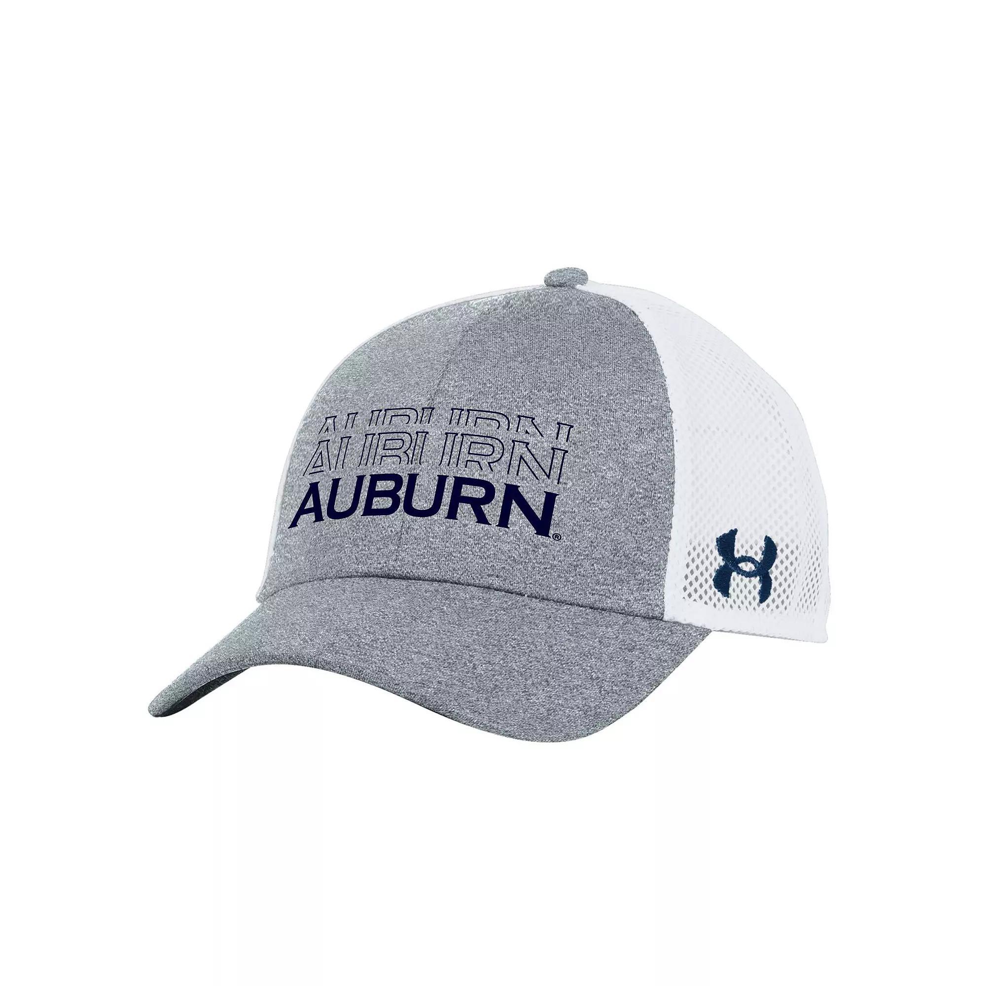 Mens Under Armour Heather Gray Auburn Tigers Sideline Blitzing Trucker Adjustable Hat Product Image