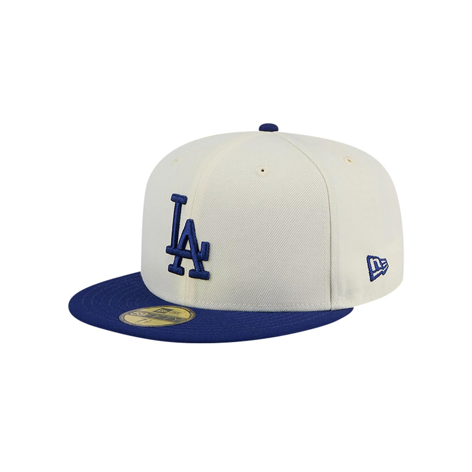 Men's New Era Cream Los Angeles Dodgers Evergreen Chrome 59FIFTY Fitted Hat, Size: 7 5/8, Beige Product Image