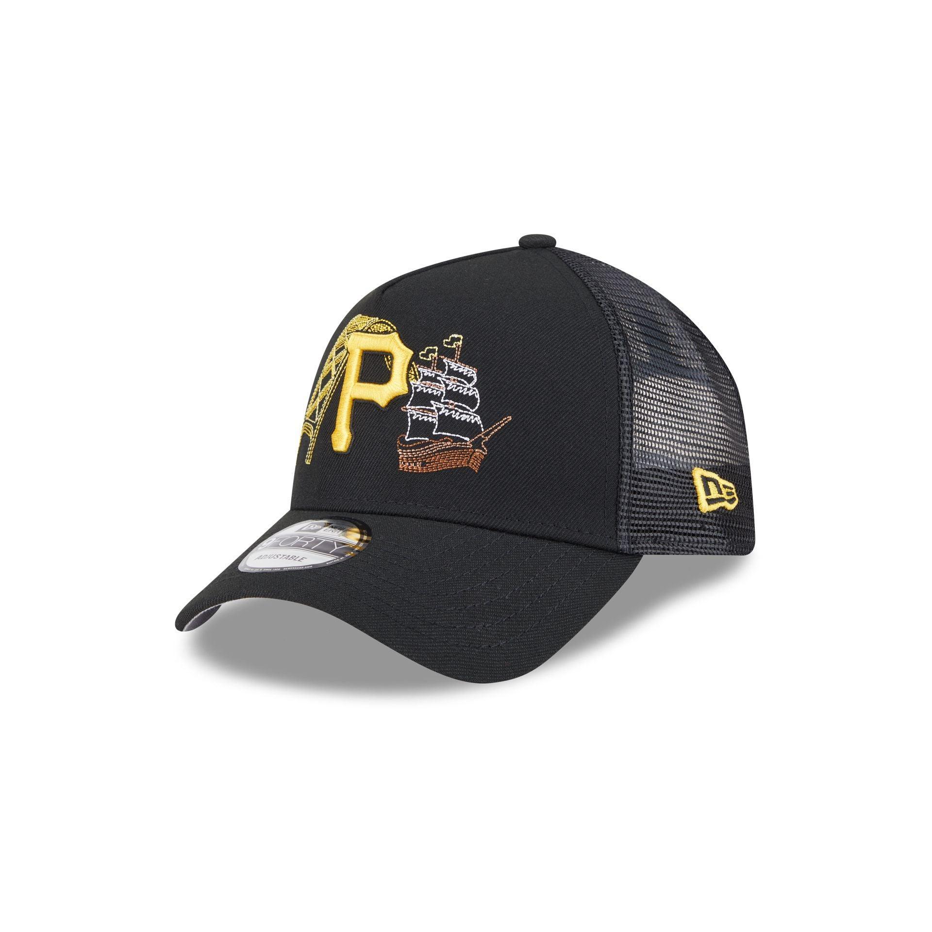 Pittsburgh Pirates State Stitch 9FORTY A-Frame Trucker Hat Male Product Image