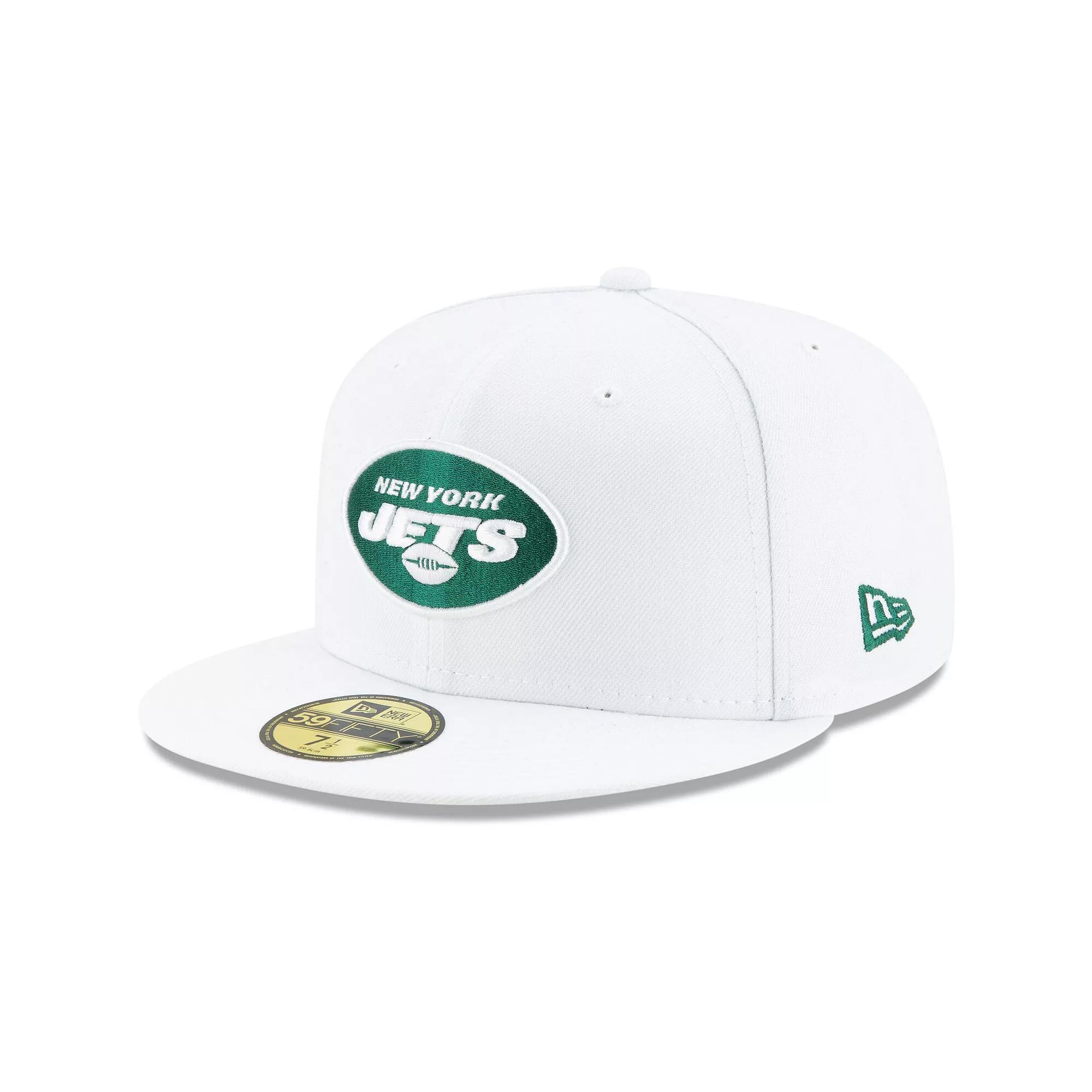 Men's New Era White New York Jets Omaha 59FIFTY Fitted Hat, Size: 7 1/8 Product Image