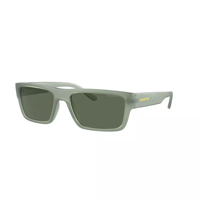 Men's Arnette AN433857-X 57mm Injected Rectangle Sunglasses, Dark Green Product Image
