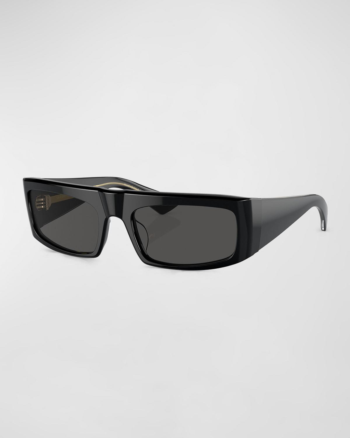 Crystal-Embellished Acetate Oval Sunglasses Product Image
