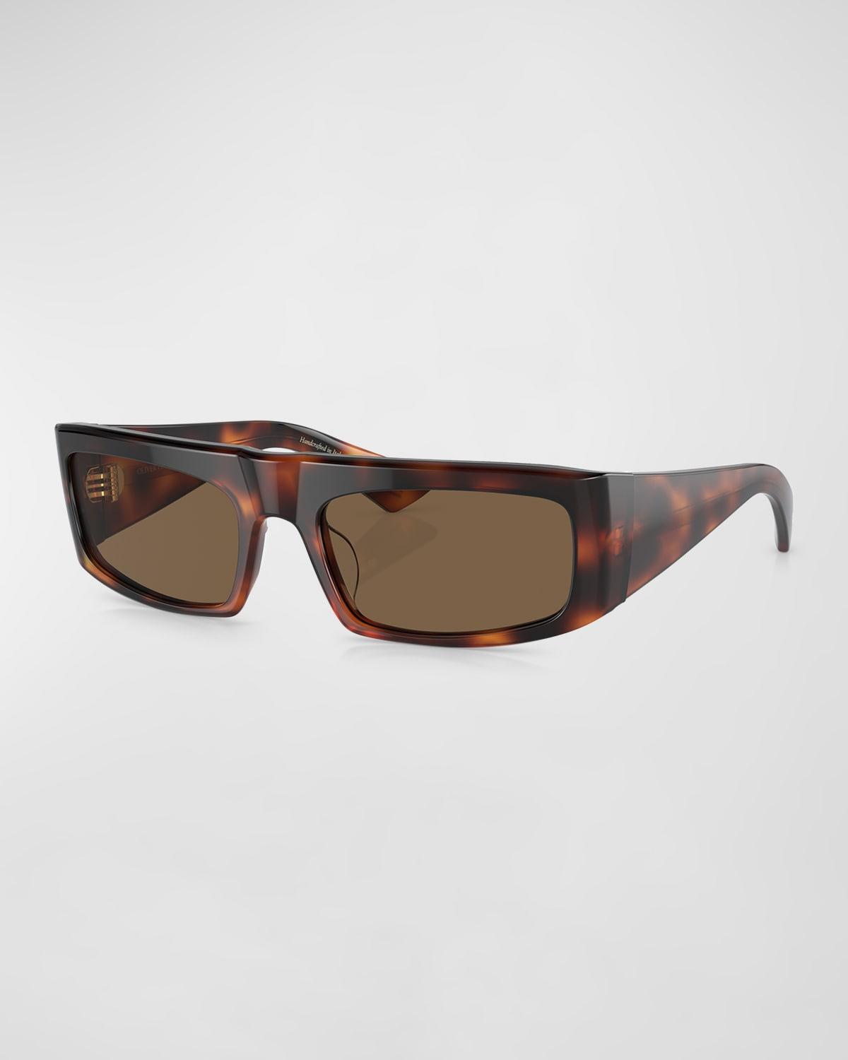 Crystal-Embellished Acetate Oval Sunglasses Product Image