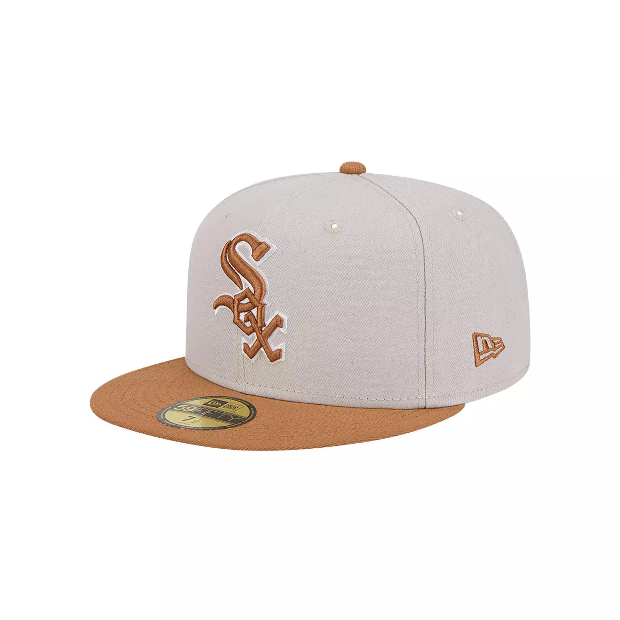 Men's New Era Khaki/Brown Chicago White Sox Two-Tone Color Pack 59FIFTY Fitted Hat, Size: 7 3/4, Beig K Product Image