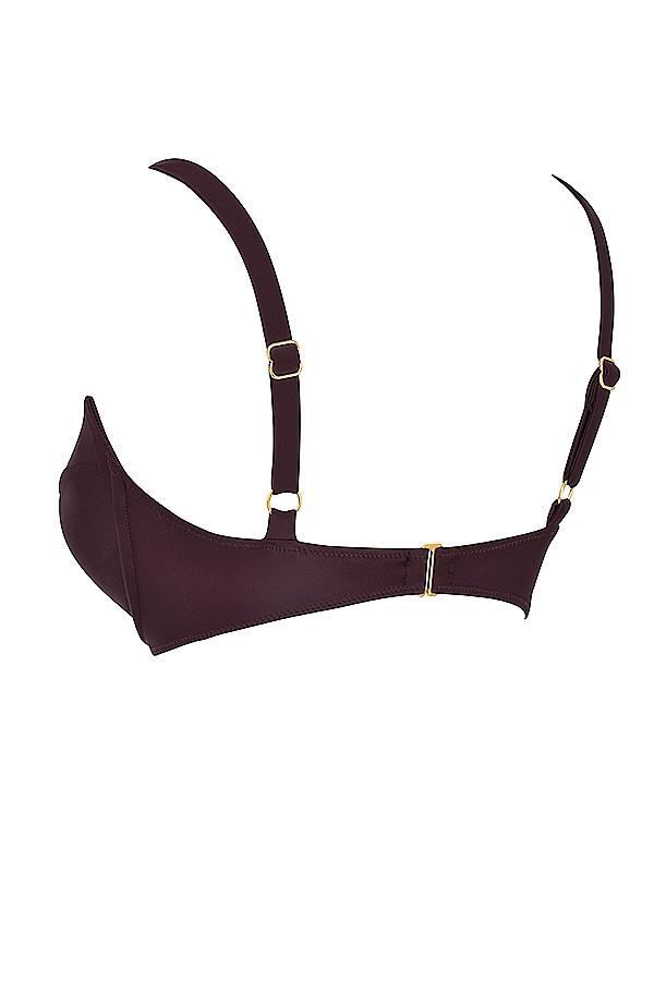 Lourdes  cacao underwired bikini top Product Image
