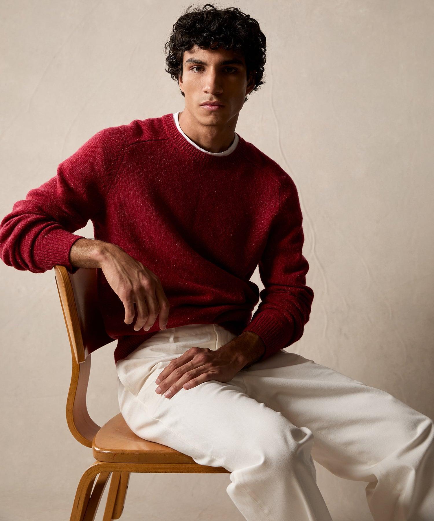 Donegal Crewneck Sweater in Pale Mint Product Image
