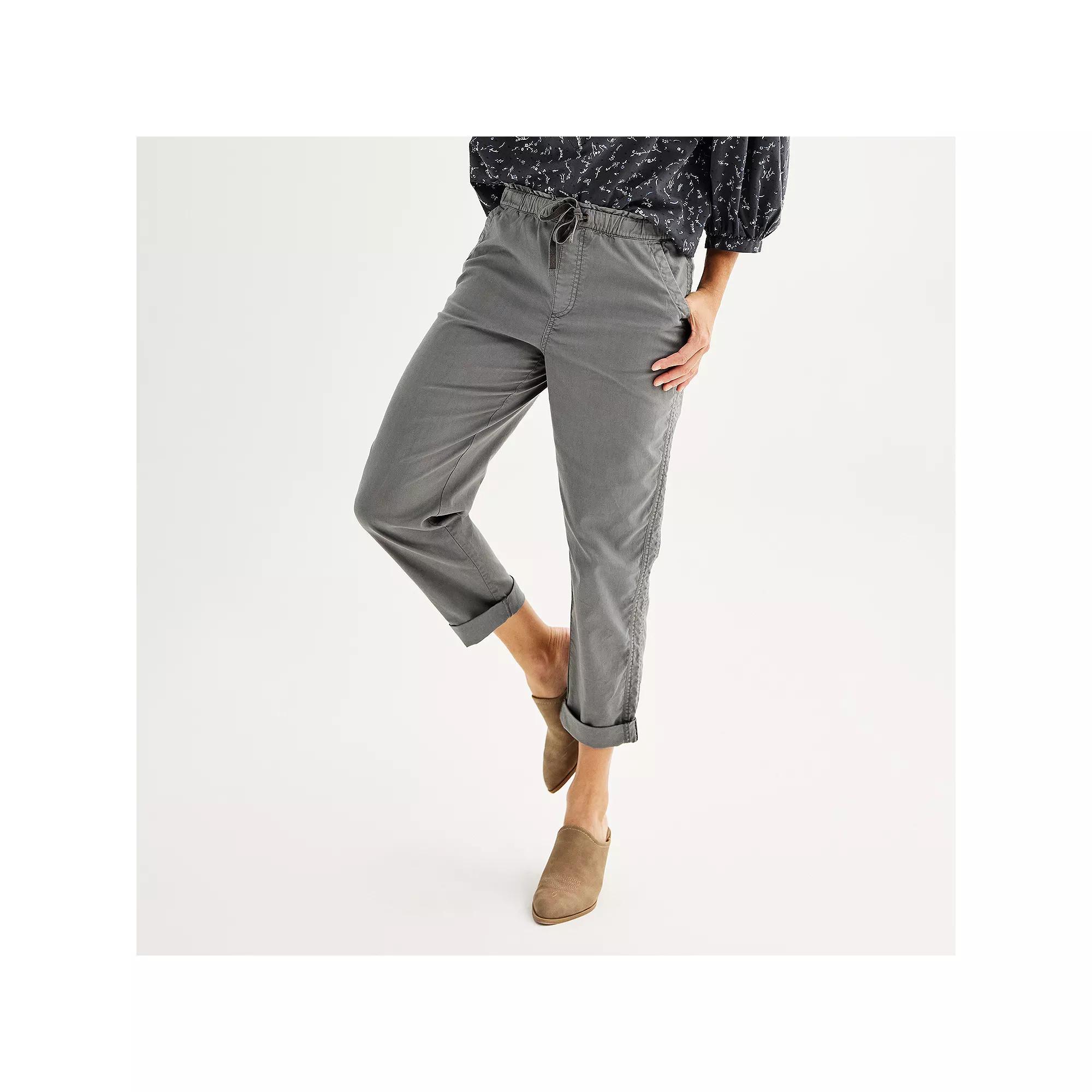 Women's Sonoma Goods For Life® Easy Paper Bag Waist Capri, Size: XS, Trinity Gray Product Image