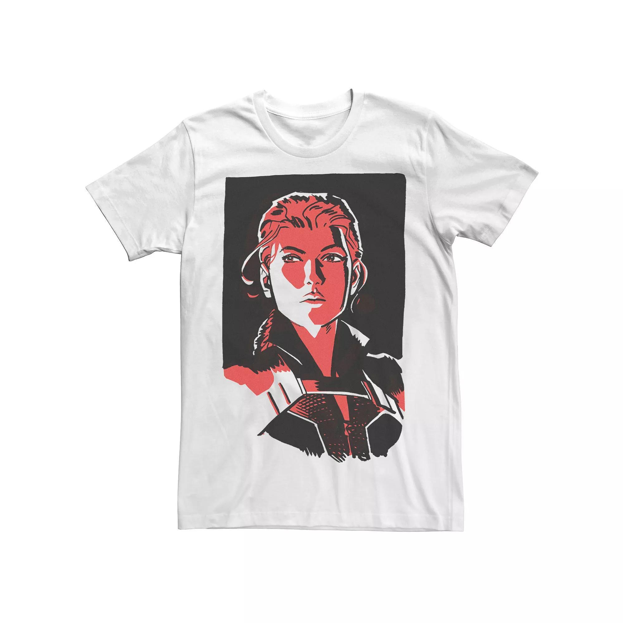 Men's Marvel Black Widow Red Hue Portrait Tee, Size: 3XL, White Product Image