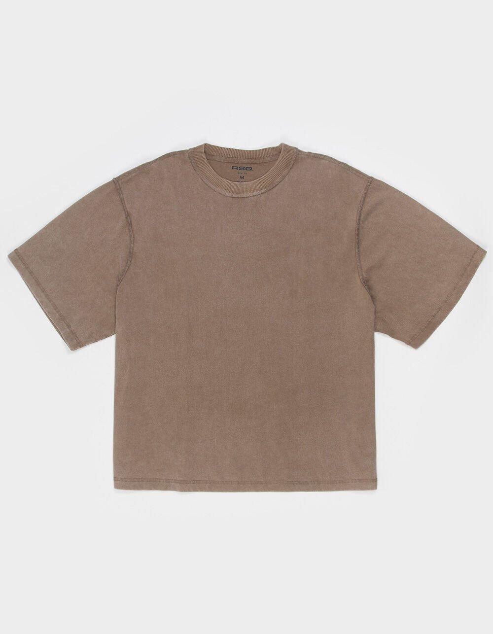 RSQ Mens Vintage Wash Boxy Tee - OLIVE Product Image