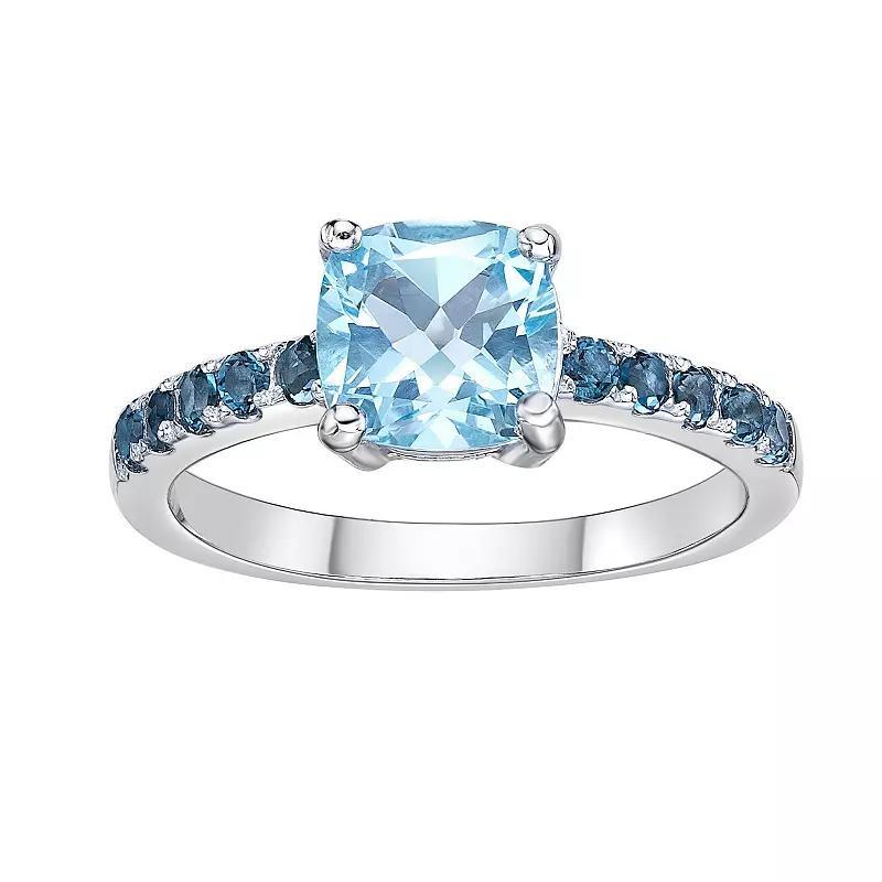 Gemminded Sterling Silver Blue & London Blue Topaz Ring, Womens Product Image