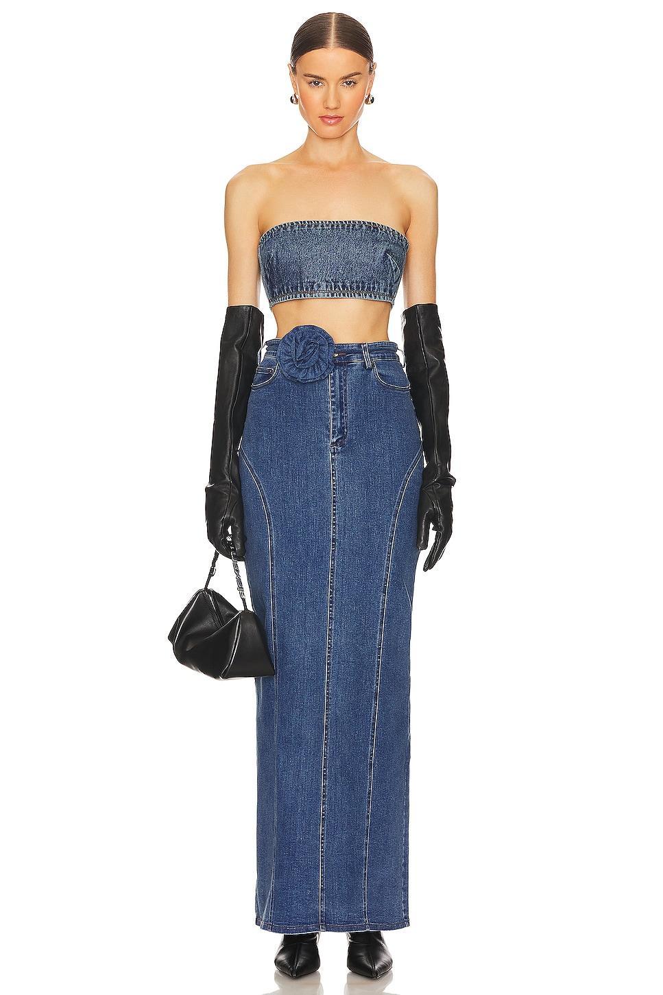 Stretchy Maxi Skirt ROTATE Product Image