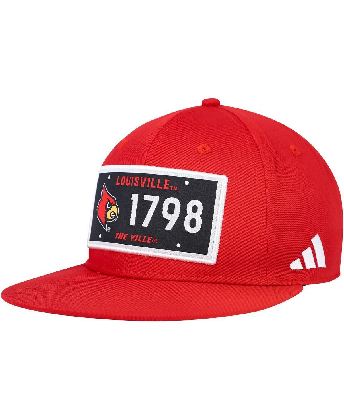 Men's adidas Red Louisville Cardinals Established Snapback Hat Product Image
