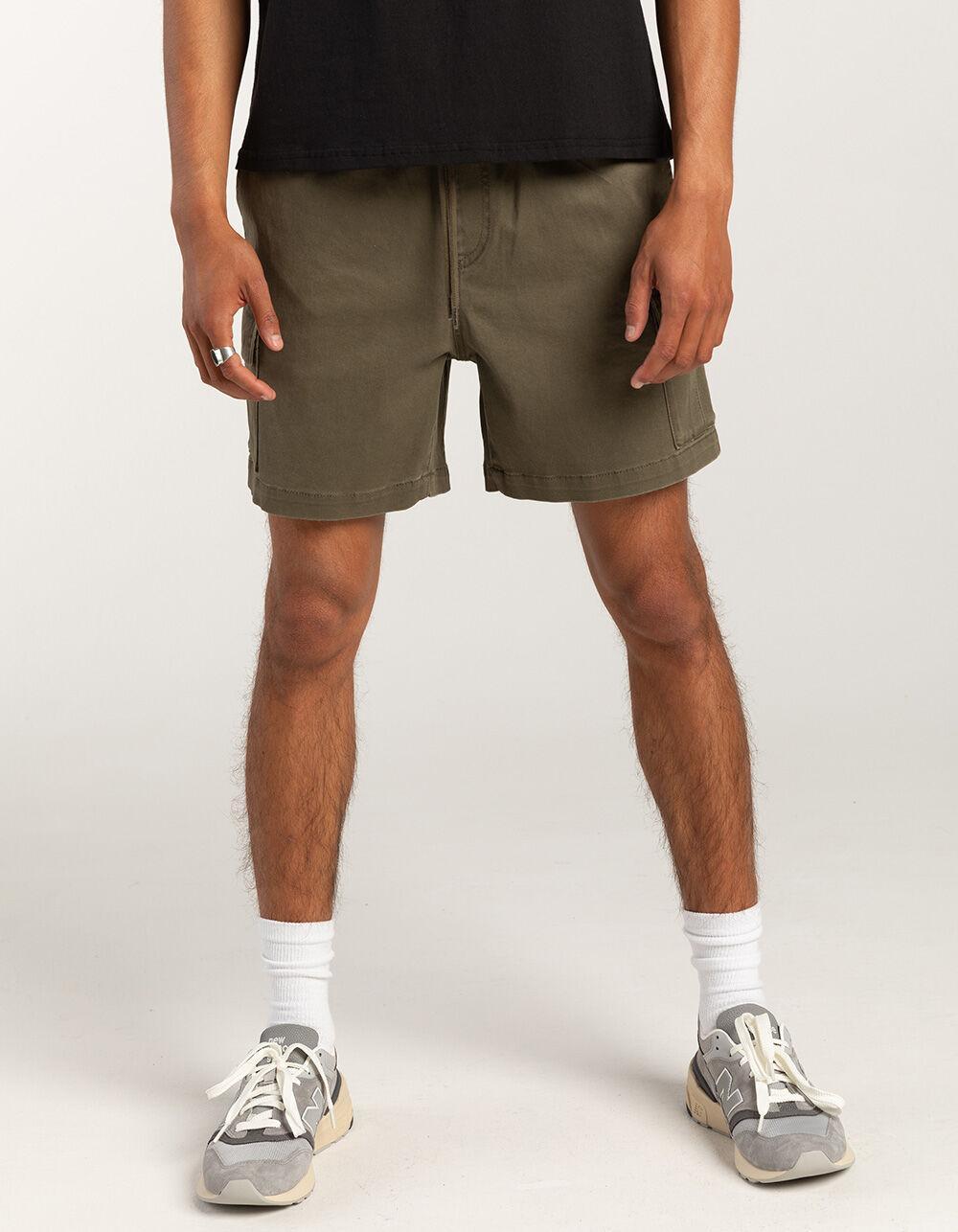 RSQ Mens Cargo Twill Pull On Shorts - BLACK Product Image