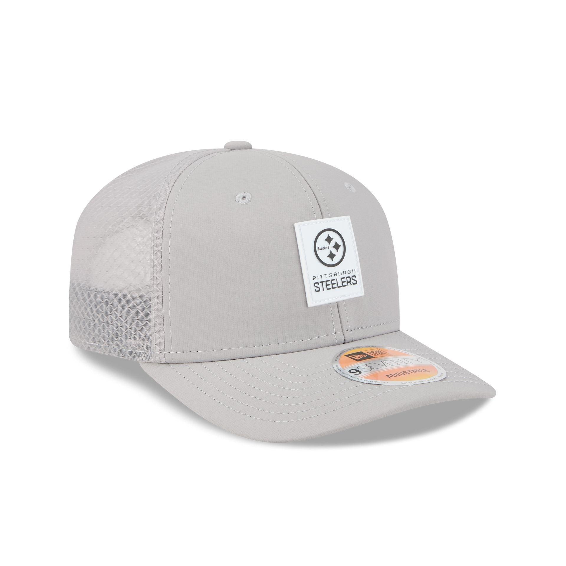 Pittsburgh Steelers 2025 Sideline Hot Weather Gray 9SEVENTY Trucker Hat Male Product Image