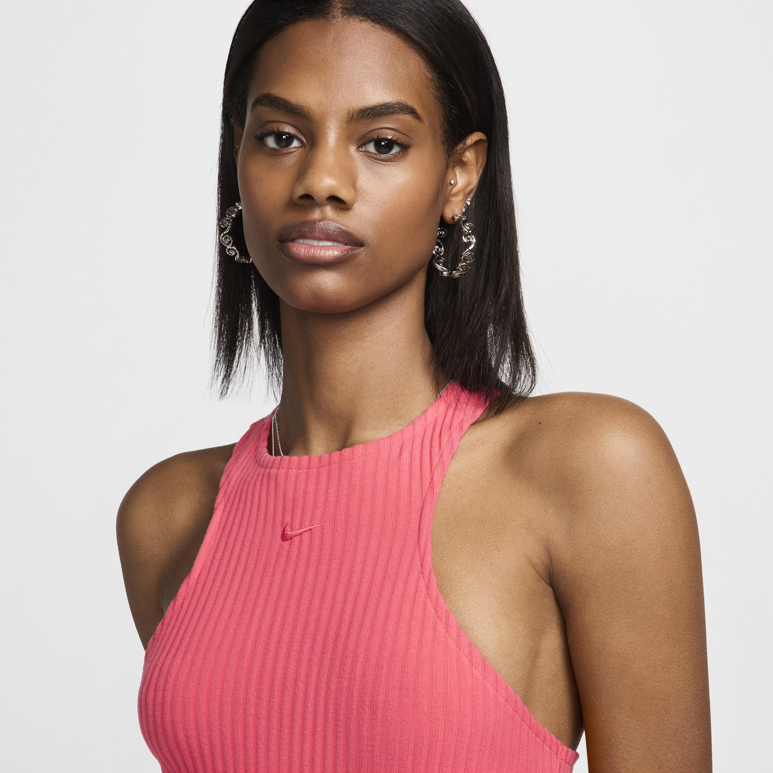 Nike Womens Nike Chill Knit Rib Dress - Womens Aster Pink/Aster Pink Product Image