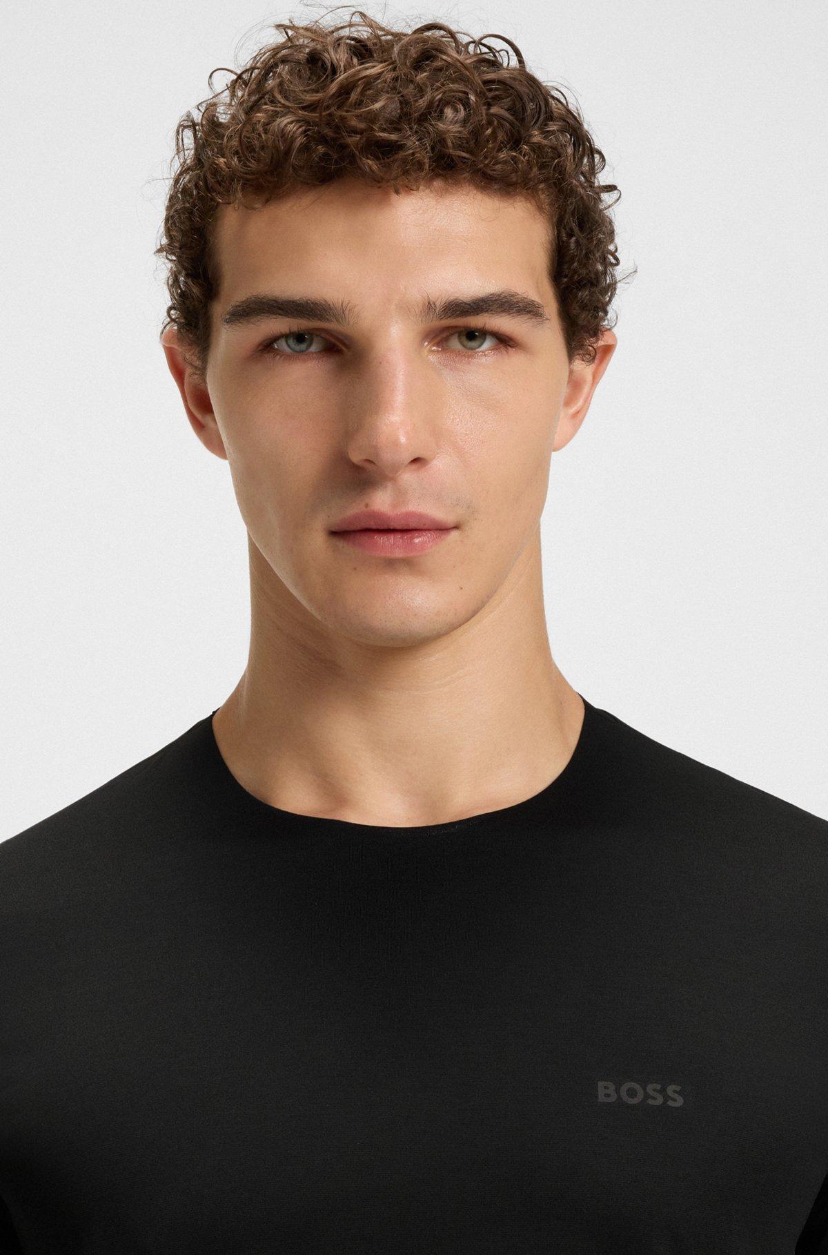 Quick-dry stretch-jersey T-shirt with decorative reflective artwork Product Image