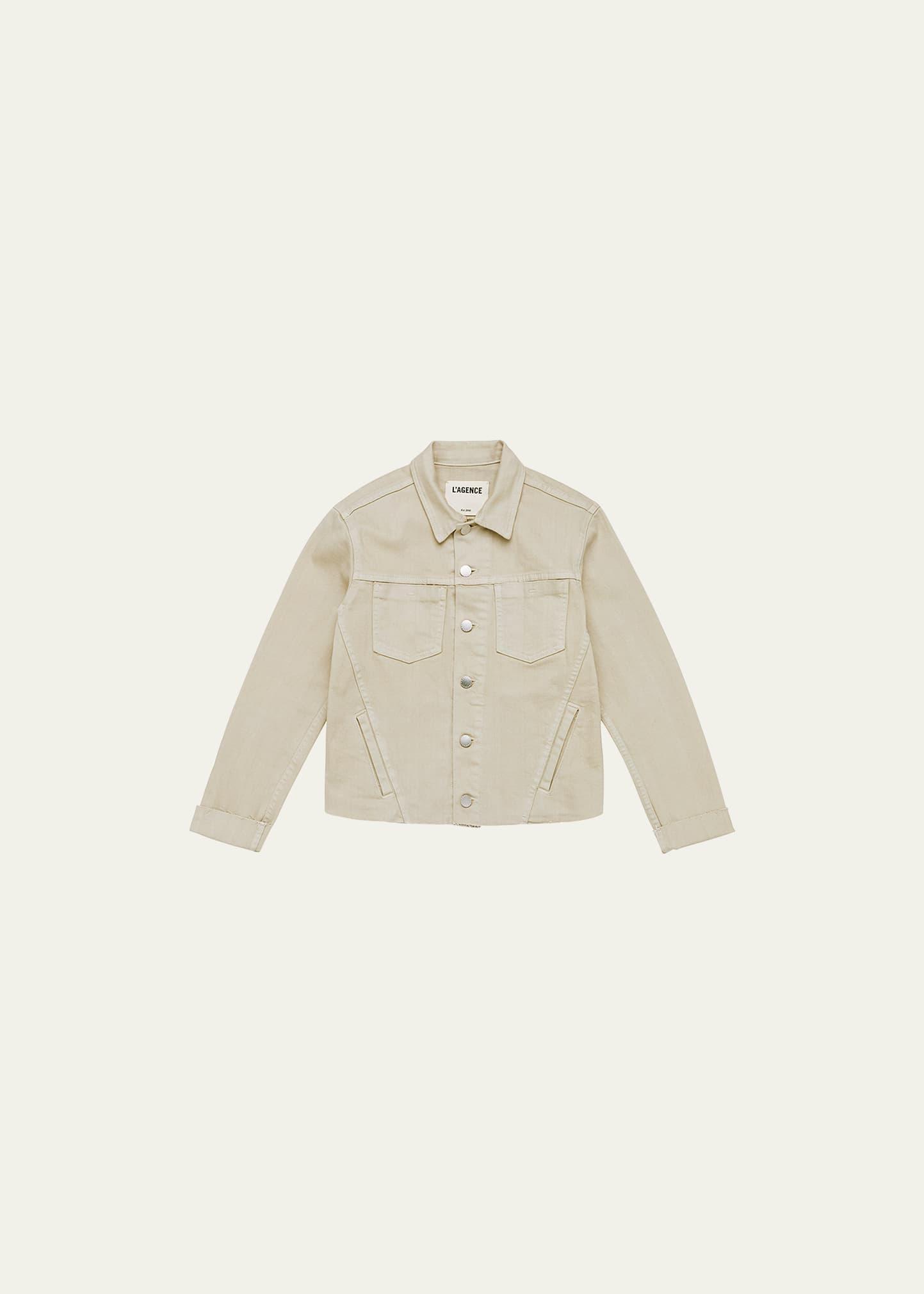 LAgence Janelle Slim-Fit Raw Denim Jacket Product Image
