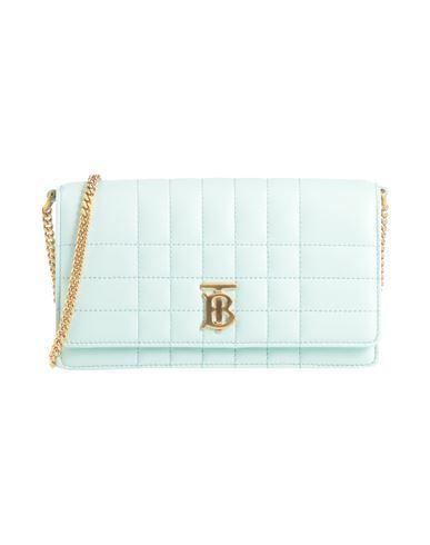 BURBERRY Woman Cross-body Bag Sky Blue Size - Lambskin In Pattern Product Image