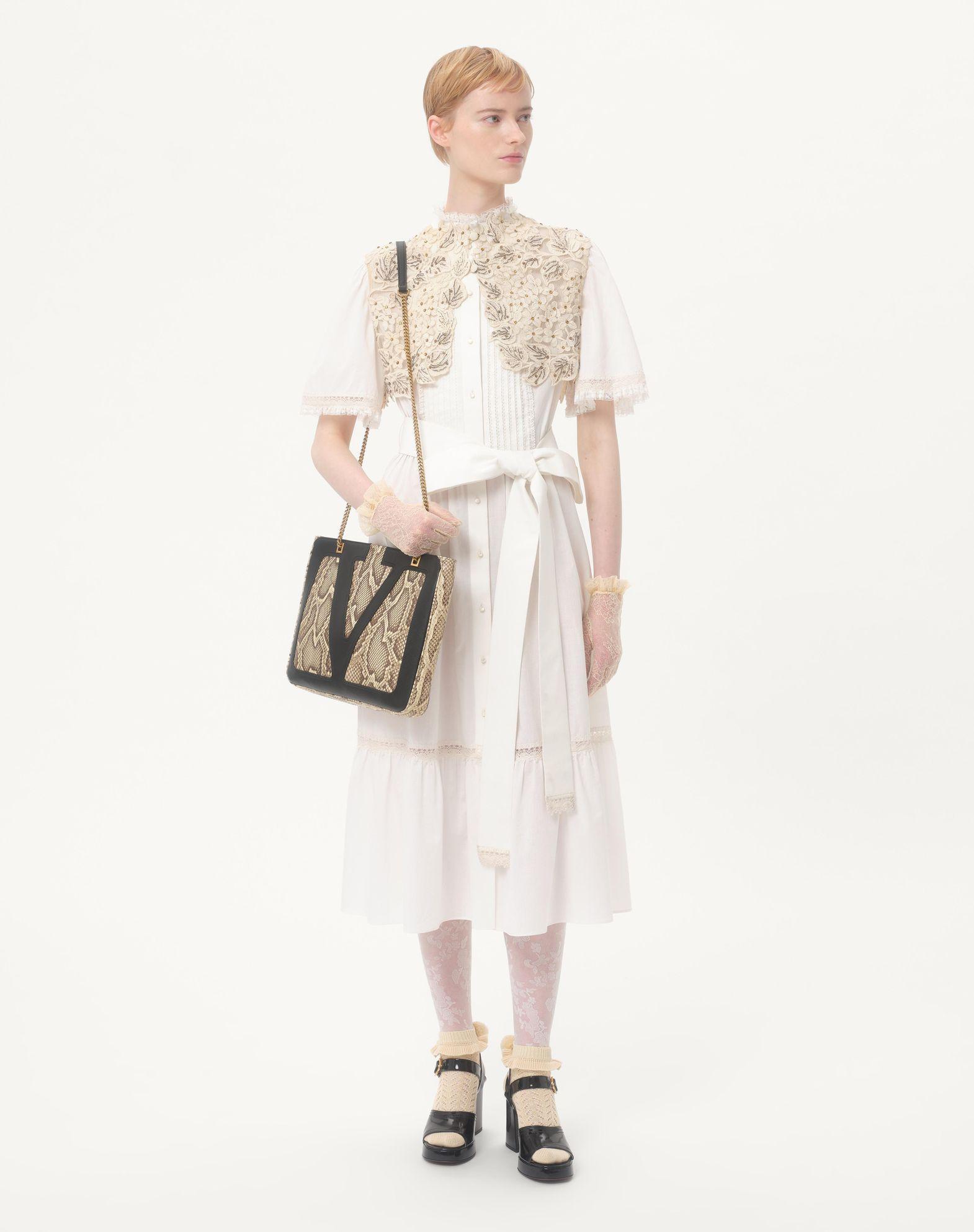 Valentino Garavani Viva Superstar Medium Python Shopping Bag Product Image
