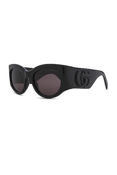 Gucci Womens Marmont Monocolor 53mm Round Sunglasses Product Image