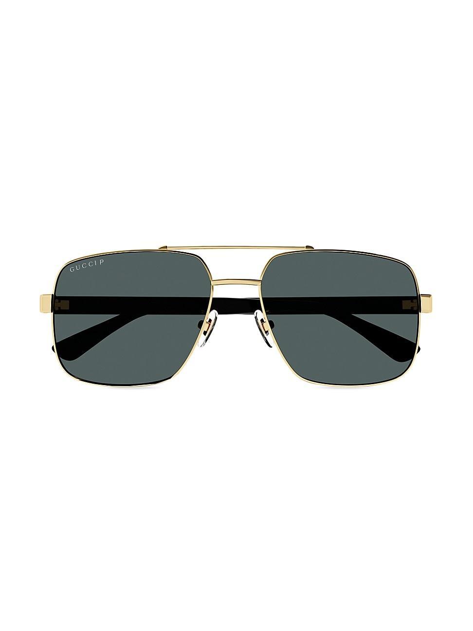 Mens GG0529Sm Double-Bridge Aviator Sunglasses Product Image
