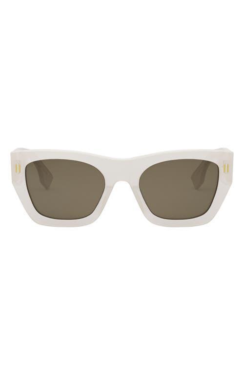 Fendi Roma Rectangular Sunglasses, 53mm Product Image