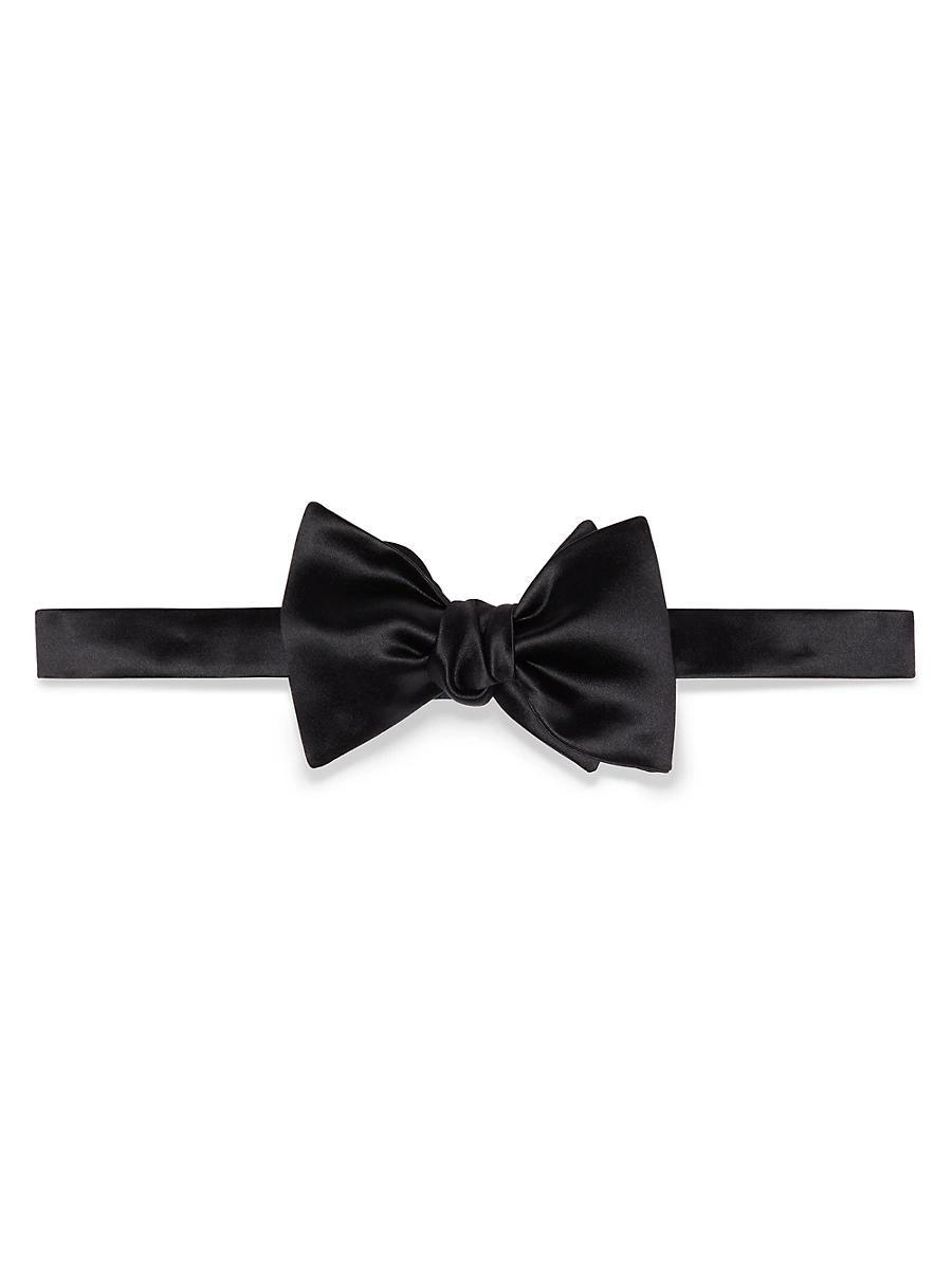 Mens Cotton and Silk Satin Bow Tie Product Image
