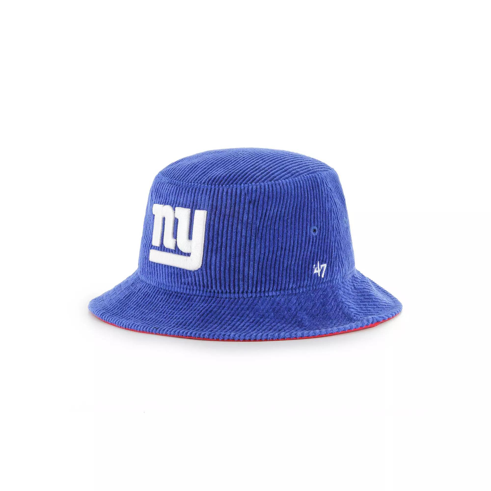 Men's '47 Royal New York Giants Thick Cord Bucket Hat, Size: Medium/Large, Blue Product Image