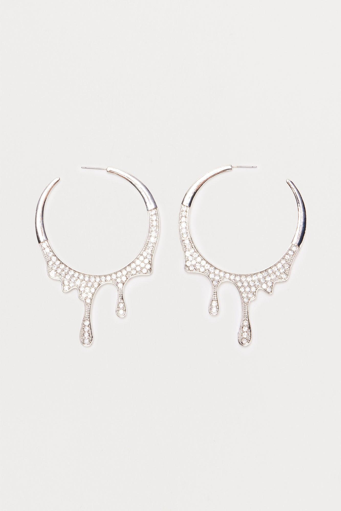 Drip Or Drown Earrings - Silver Product Image