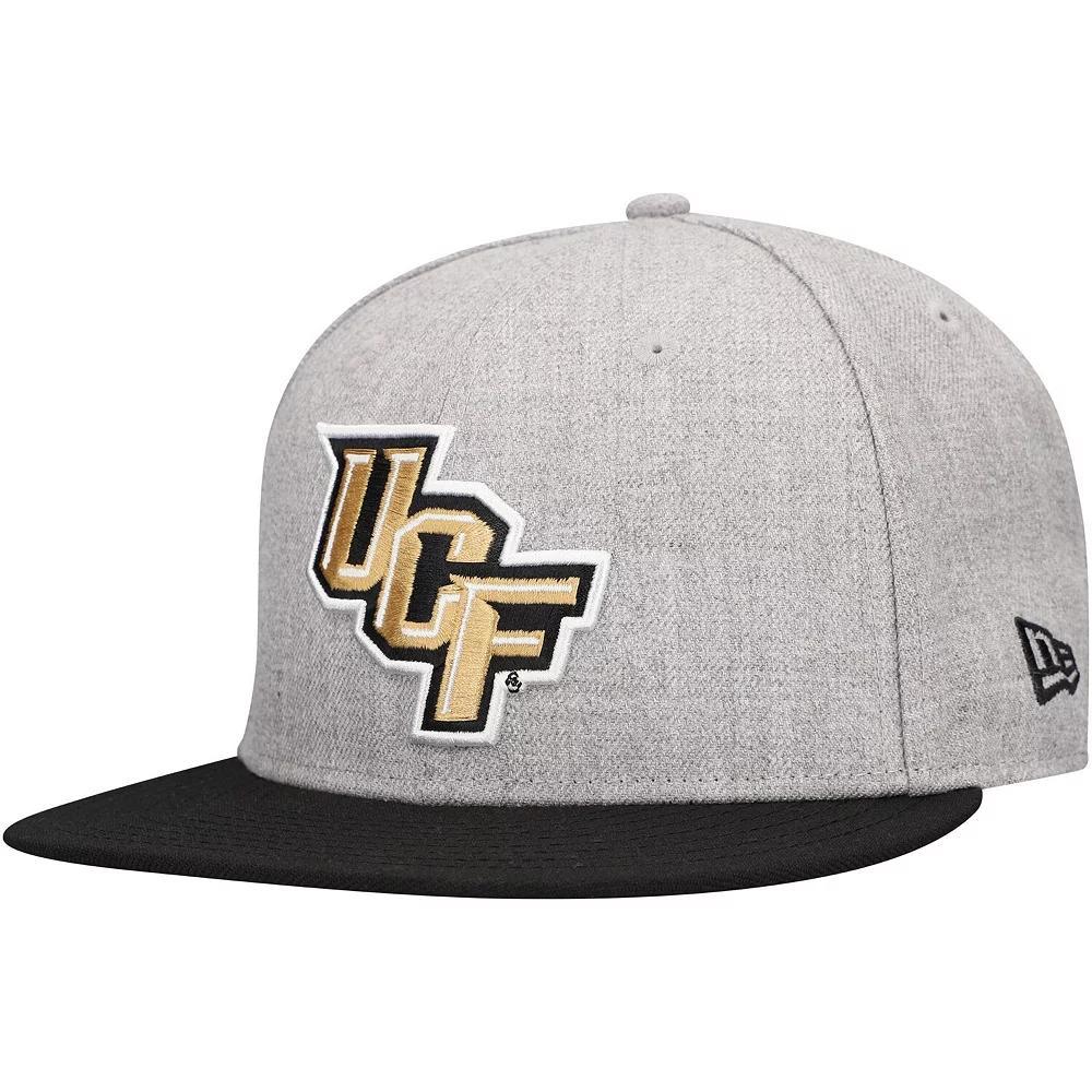 Mens New Era Heather Gray UCF Knights Logo 9FIFTY Snapback Hat Product Image