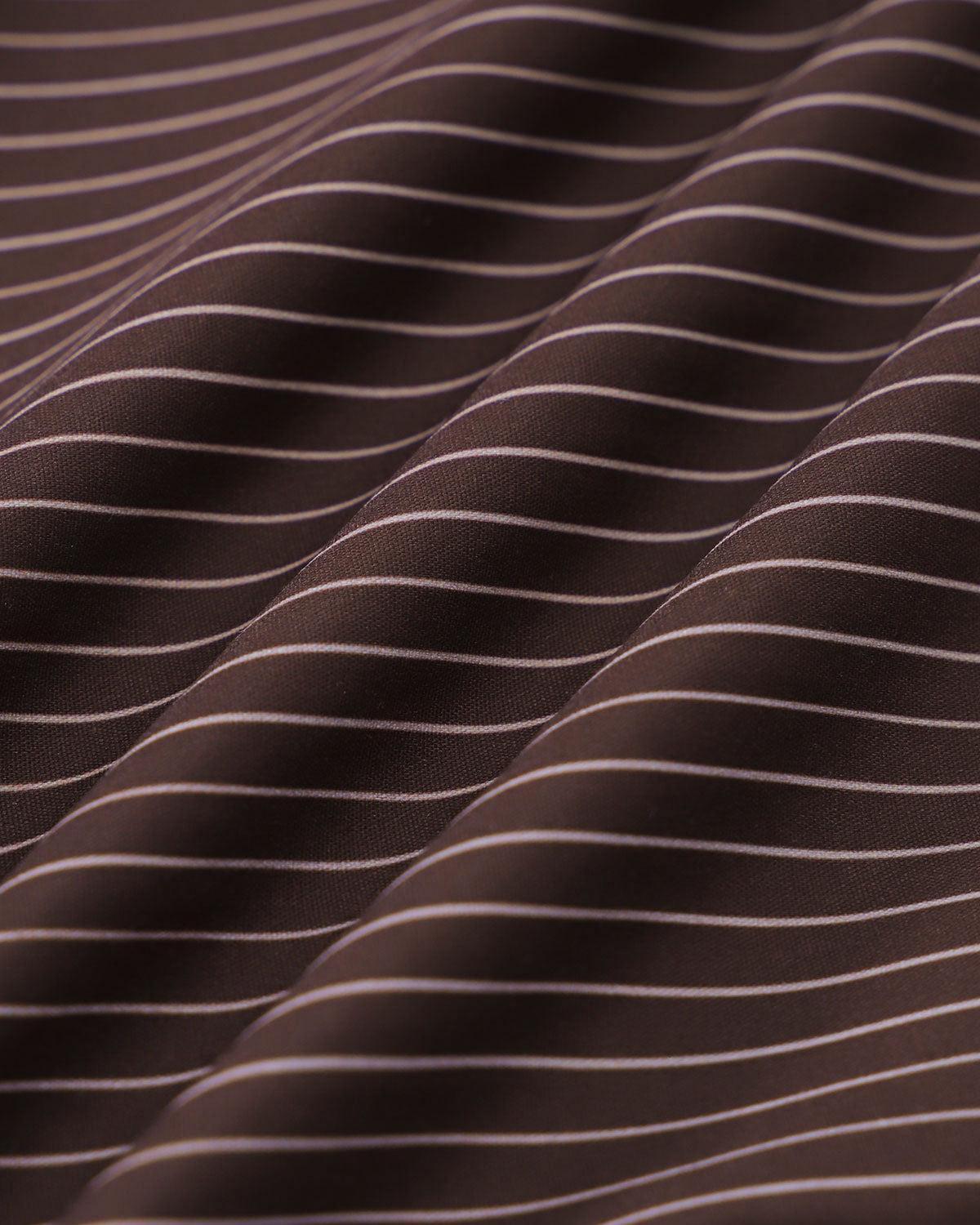 Brown Striped Bell Sleeve Shirt Product Image