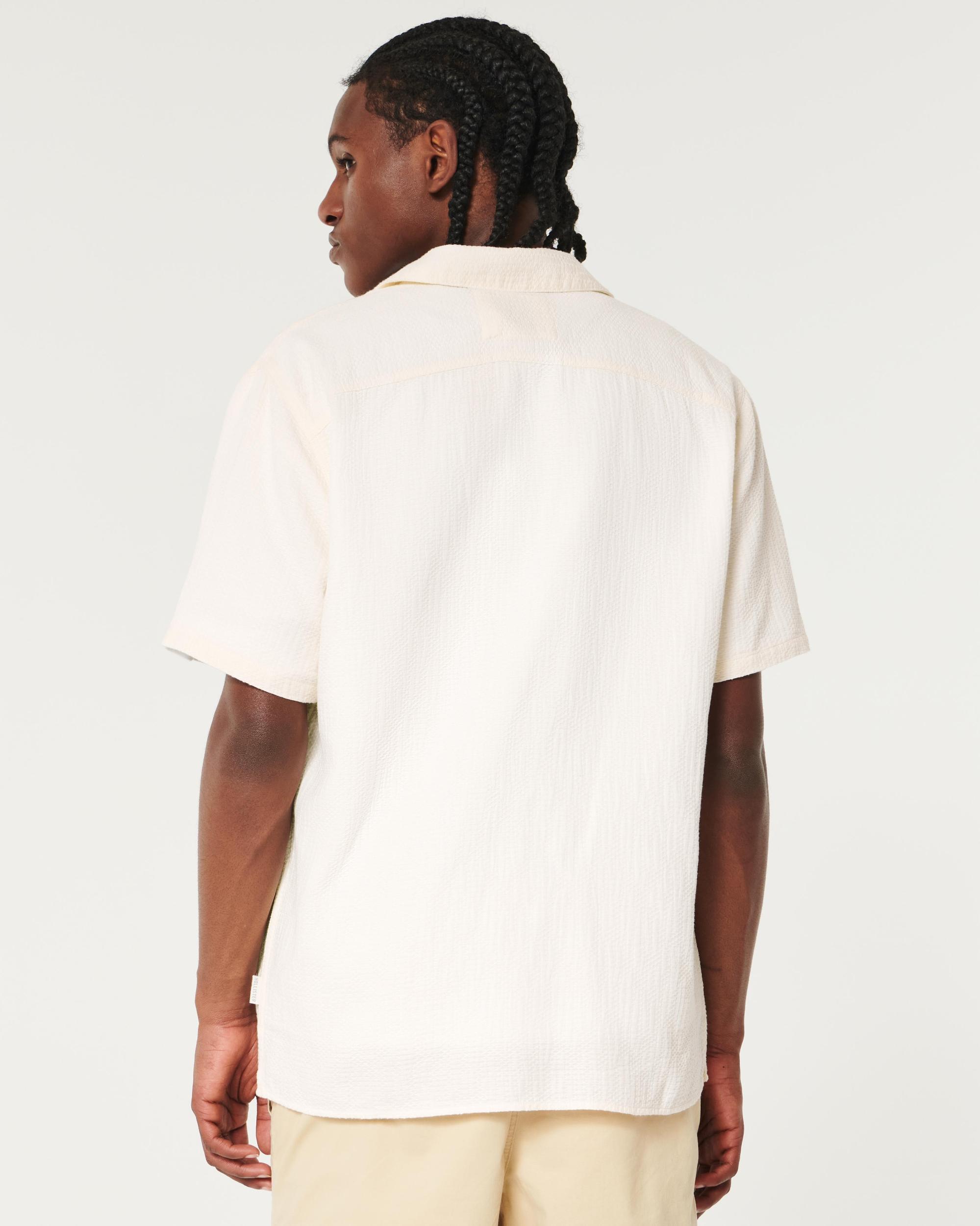 Relaxed Textured Short-Sleeve Shirt Product Image