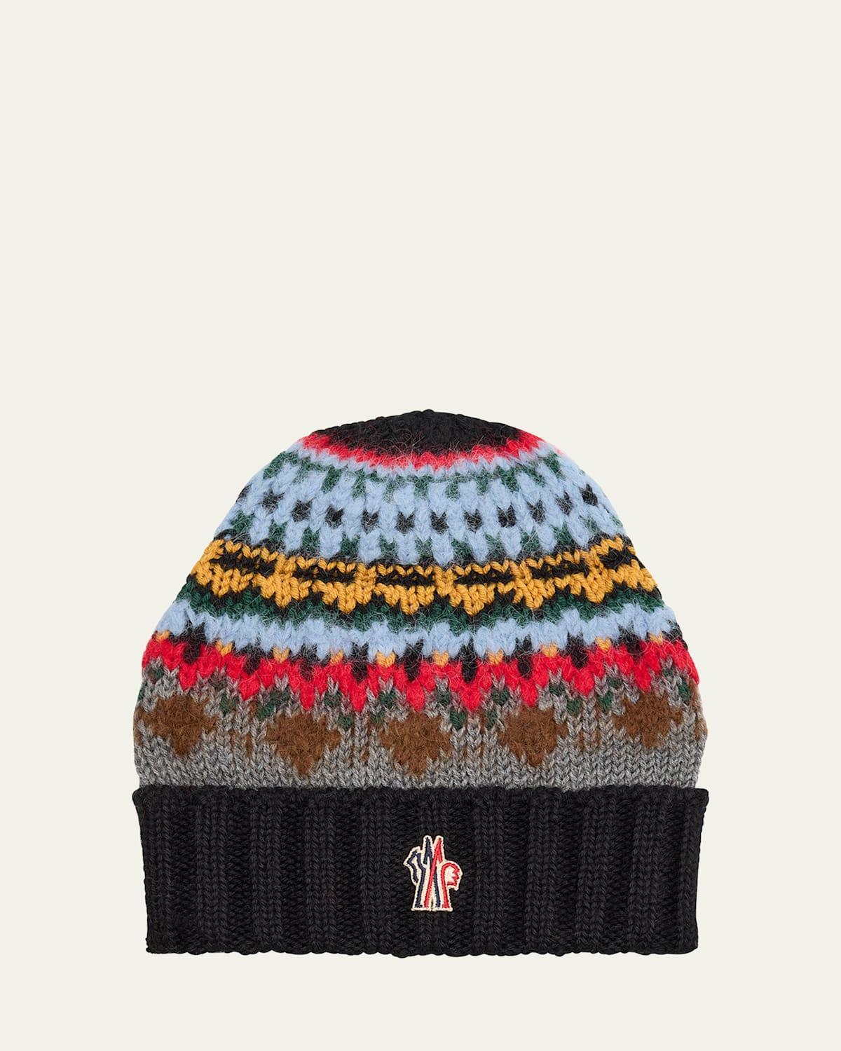 Mens Patterned Wool Beanie Product Image