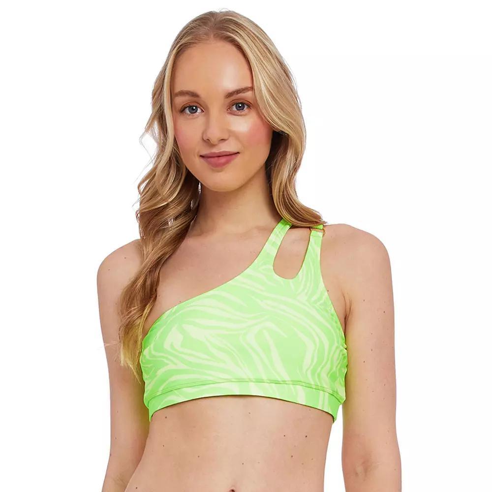 Juniors' Cyn & Luca One-Shoulder Bikini Top, Women's, Size: Medium, Citron Product Image