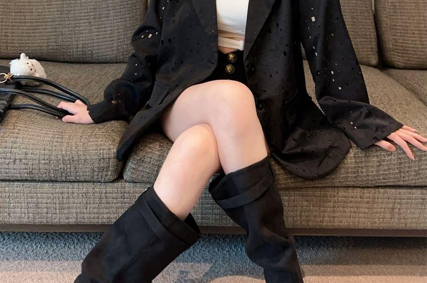 One Buttoned Glitter Blazer Product Image