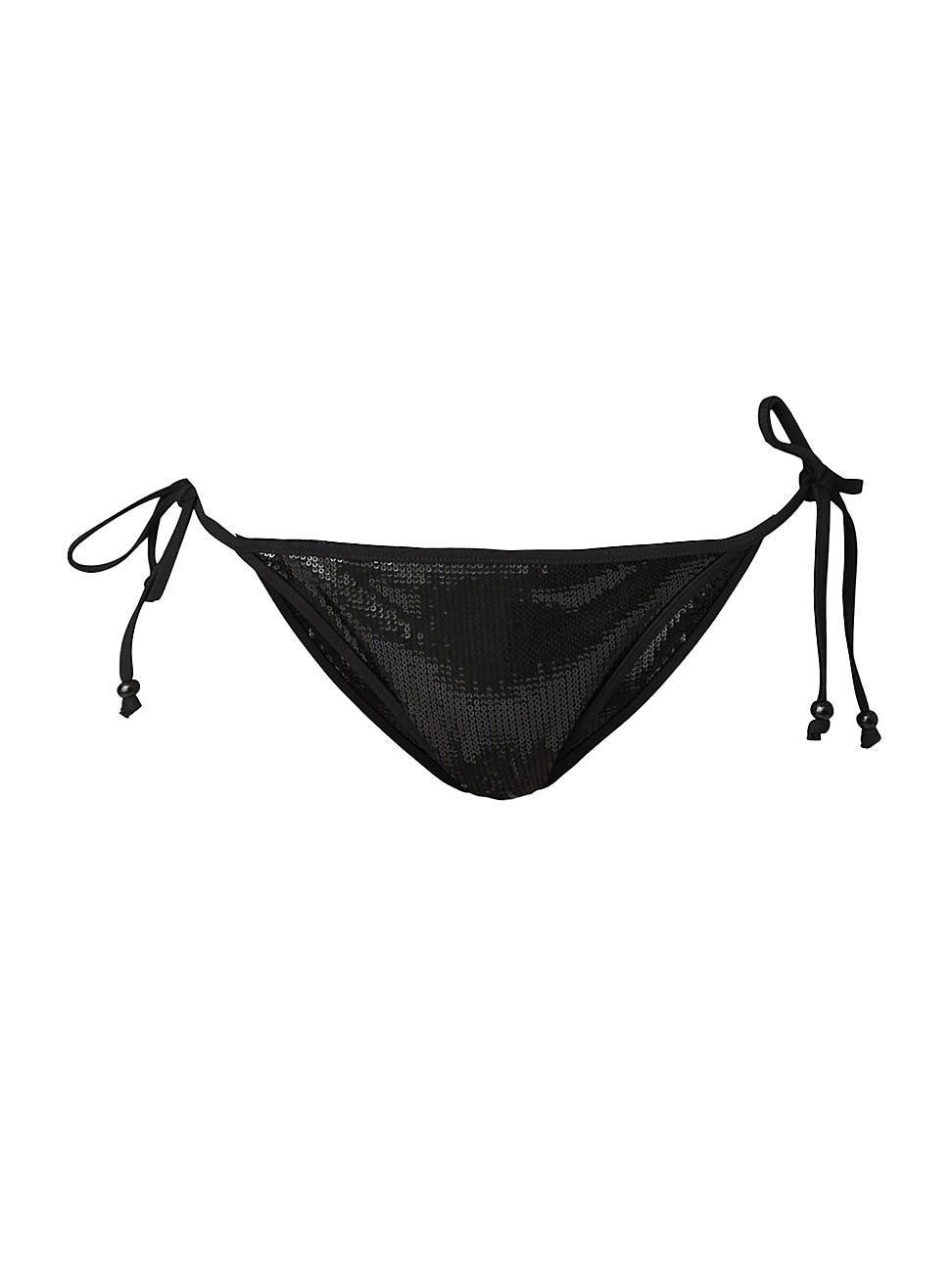 Womens Sequined Triangle Bikini Bottoms Product Image