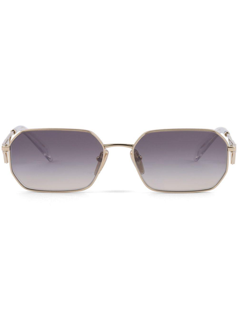 triangle-logo rectangle-frame sunglasses Product Image