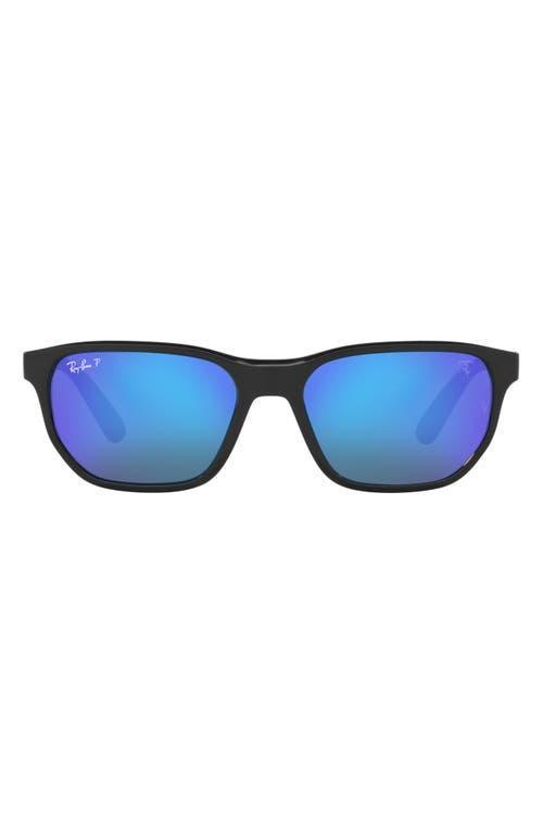 Ray-Ban Rb4404m Scuderia Ferrari Collection Sunglasses Frame Blue Lenses Polarized Product Image