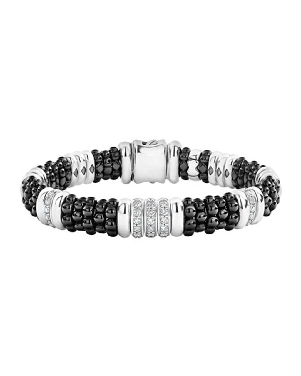 Black Caviar Diamond 3-Link Bracelet Product Image