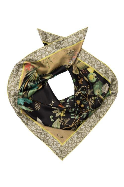 Elizabetta Fantasia - Hand Rolled Silk Foulard for Women in Black at Nordstrom Product Image